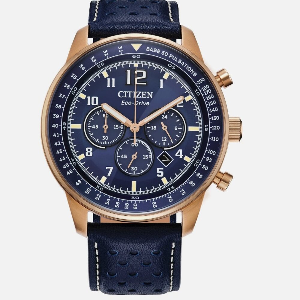 Citizen Men's Sport Chronograph Calendar Eco-Drive Blue Watch 44MM